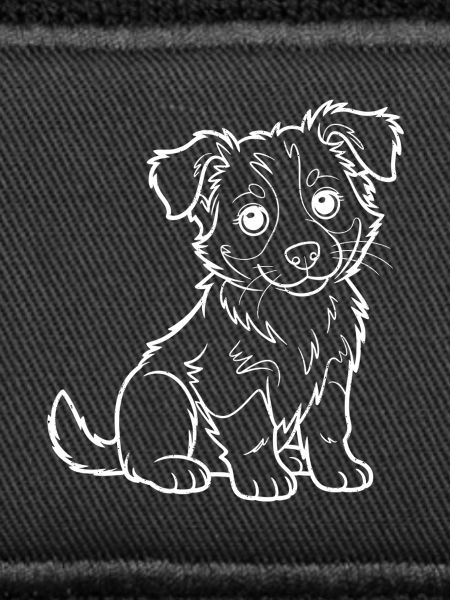 Cuddly Dog Outline Drawing