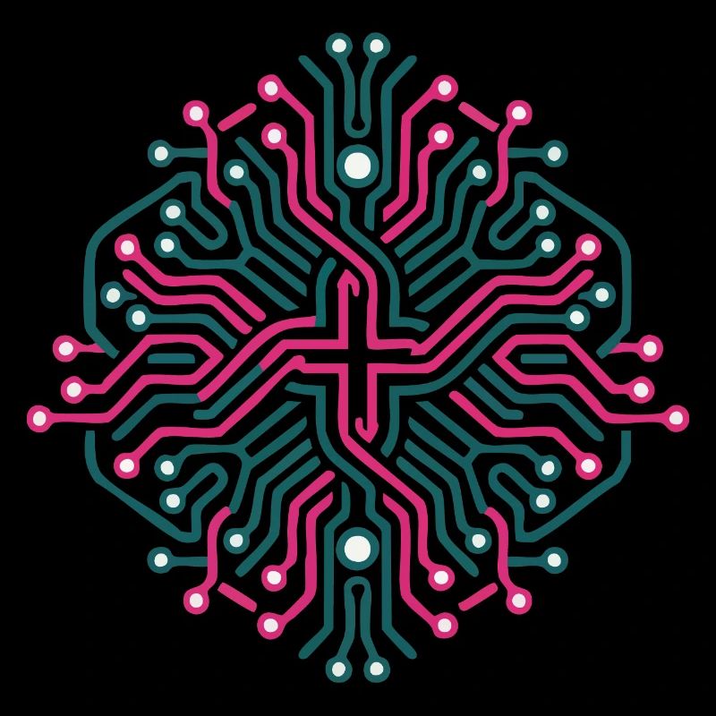 Pink and Blue Symmetric Neural Network