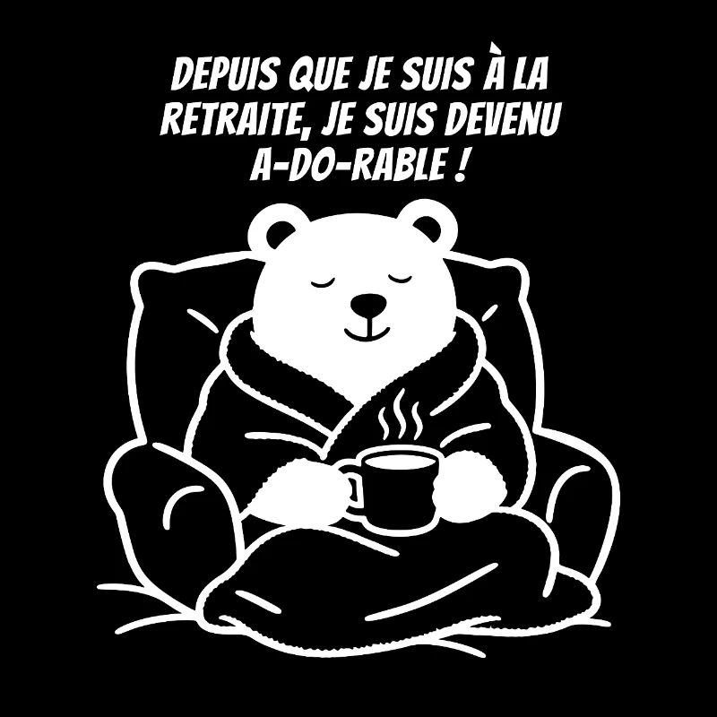 Ma Retraite en Peignoir (texte blanc)