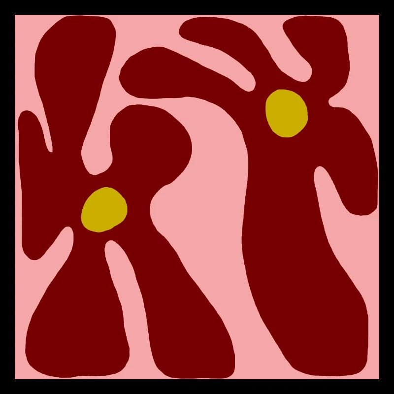 Rote Blumen Minimalistisches Design