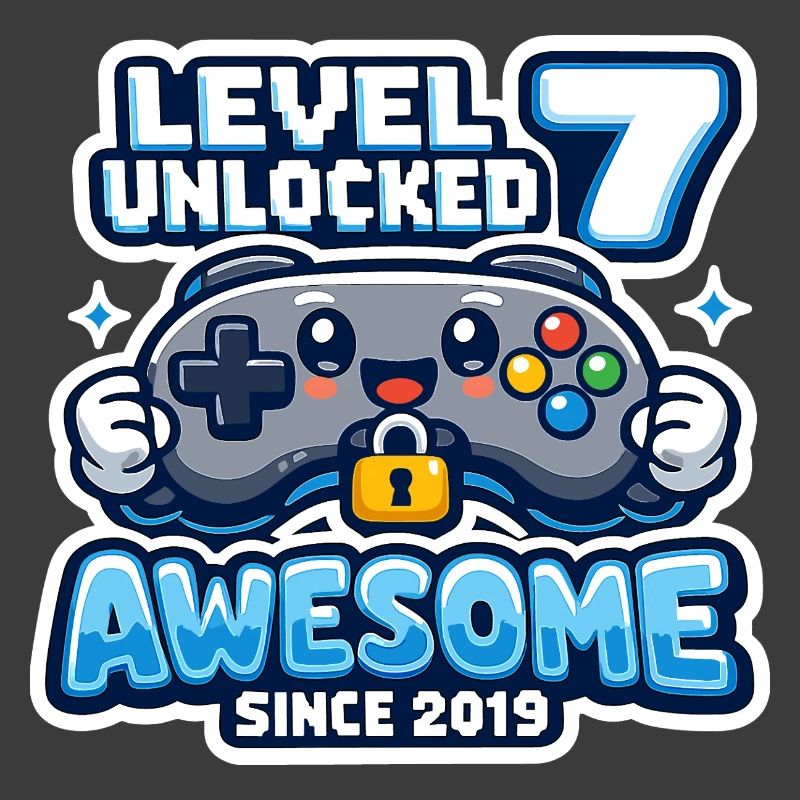 Level 7 Unlocked Awesome 2019 Birthday