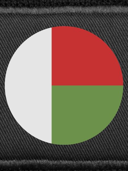 Round Madagascar flag