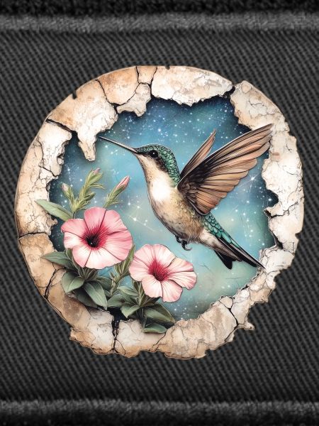 Kolibri mit Blüten