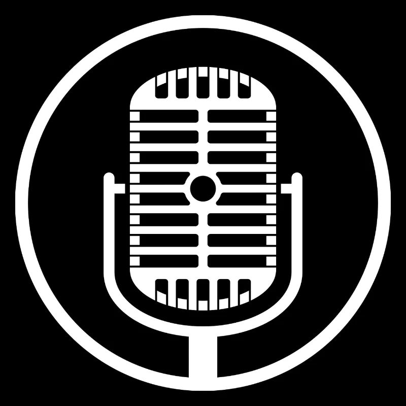 Vintage Microphone Emblem