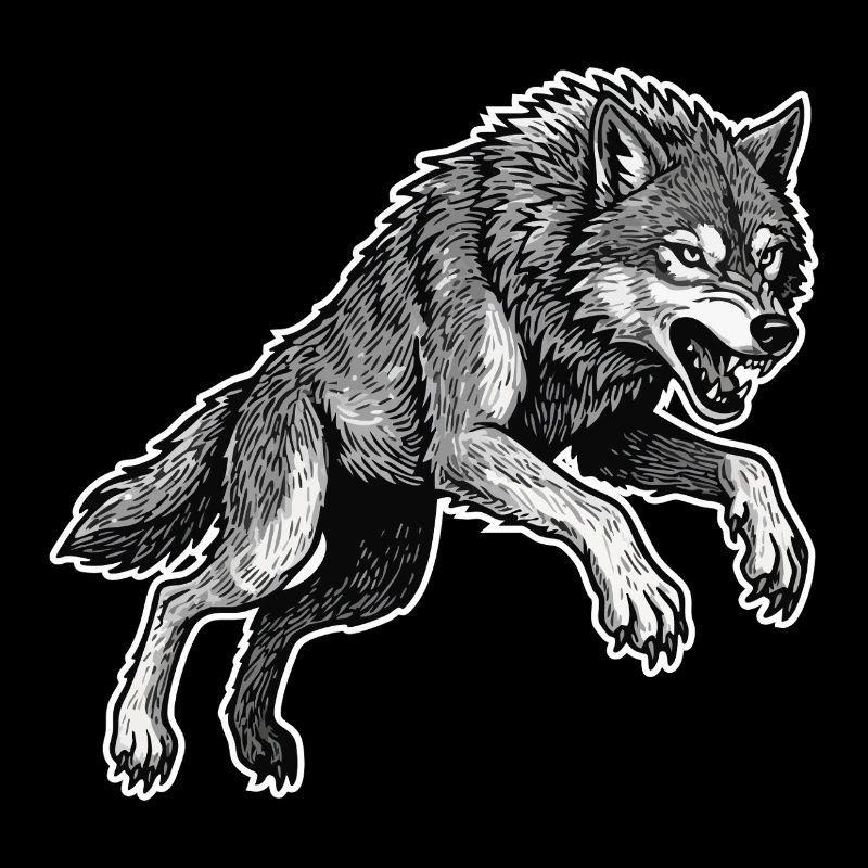 Loup Sauvage Course Mascotte Alpha Wolf