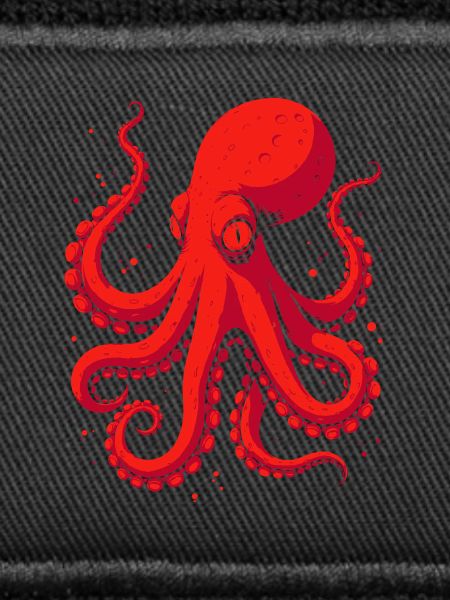 Crimson Octopus Pop Art