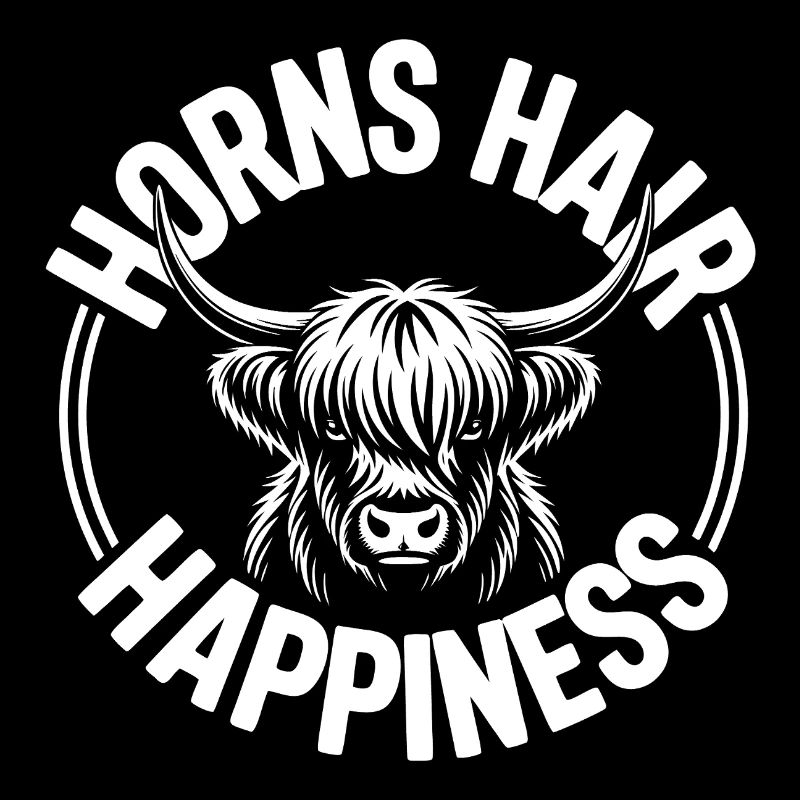 Cornes, Cheveux, Bonheur, Highlands,