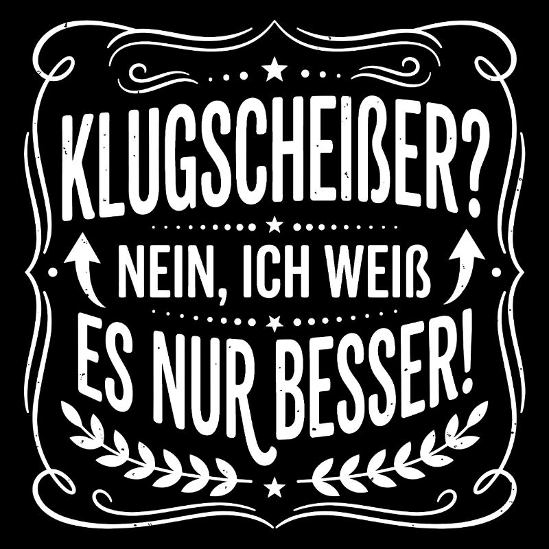 Klugscheißer Spruchbadge