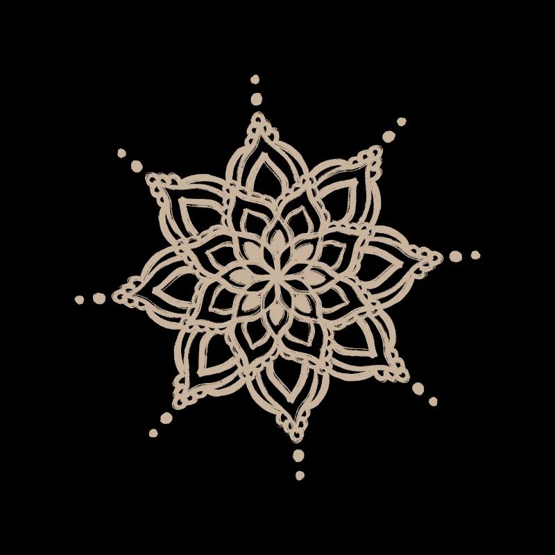 Beige Mandala-Stern-Design