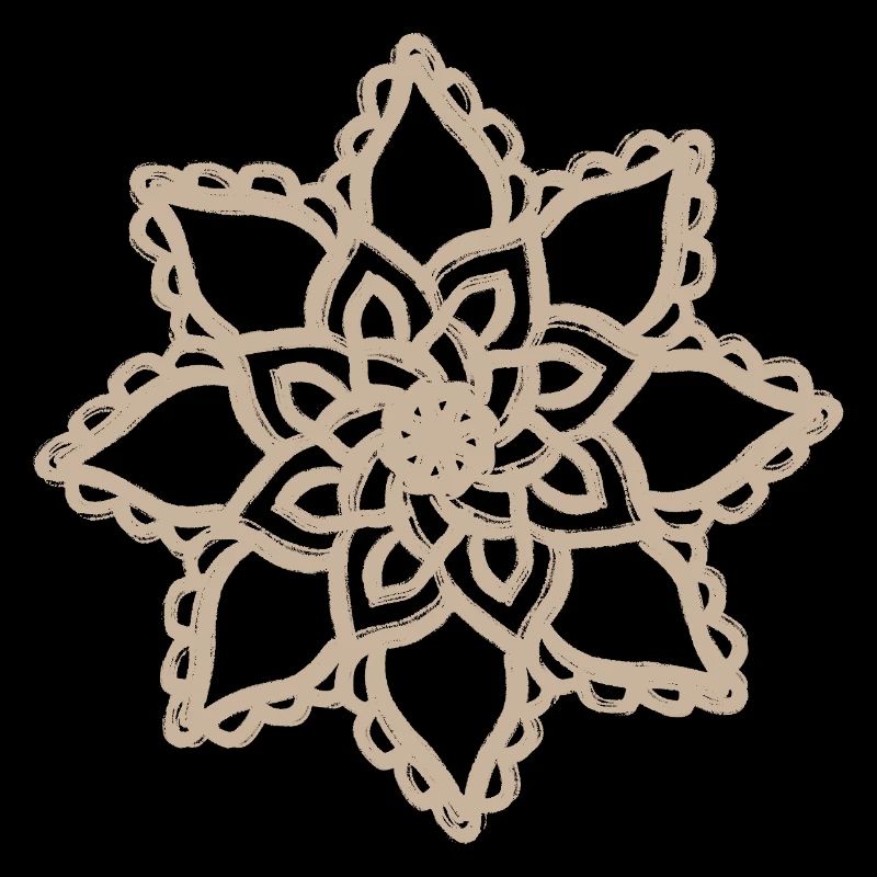 Beige-Mandala-Blumenspitze