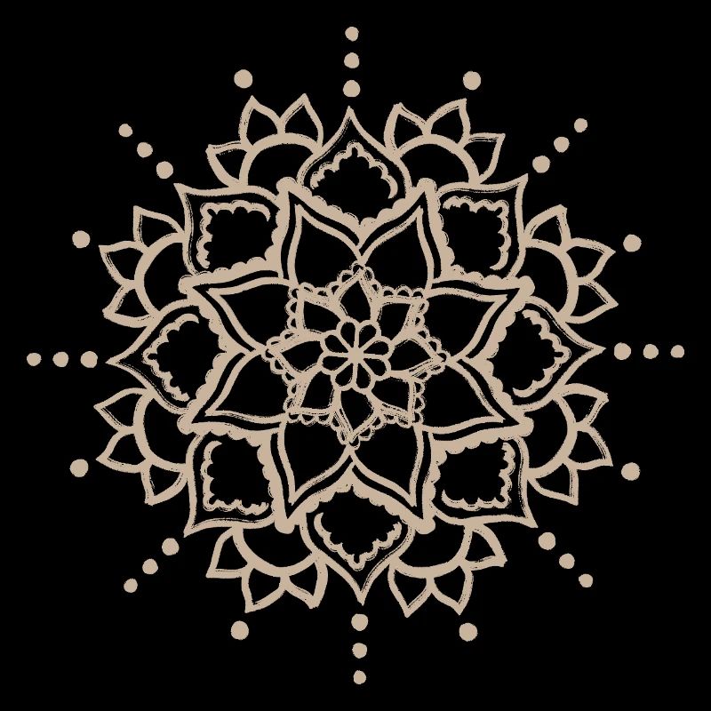 Beige Mandala Bloom