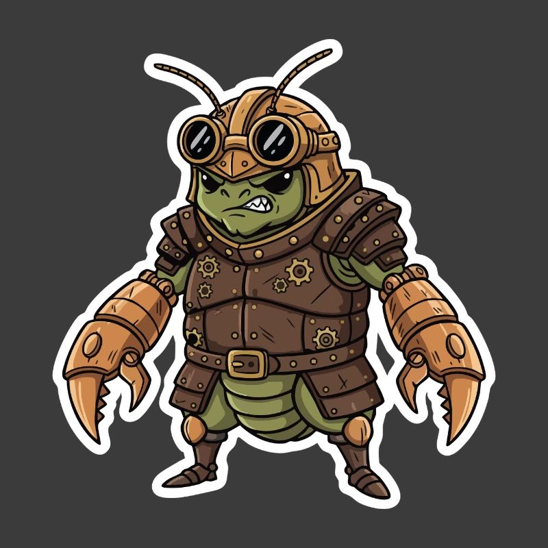 Steampunk Warrior Armored Praying Mantis