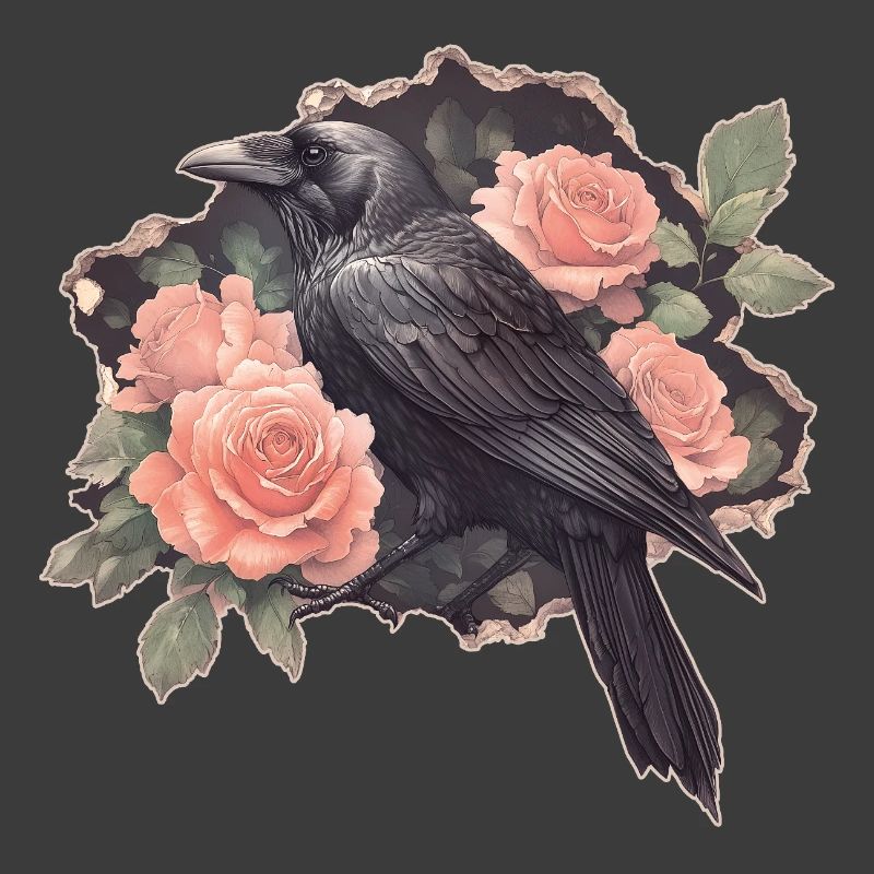 Corbeau aux roses