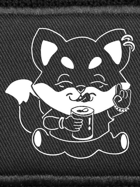 Metal fox with can