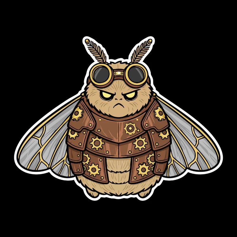 Steampunk Night Moth Armor Bronze Gears