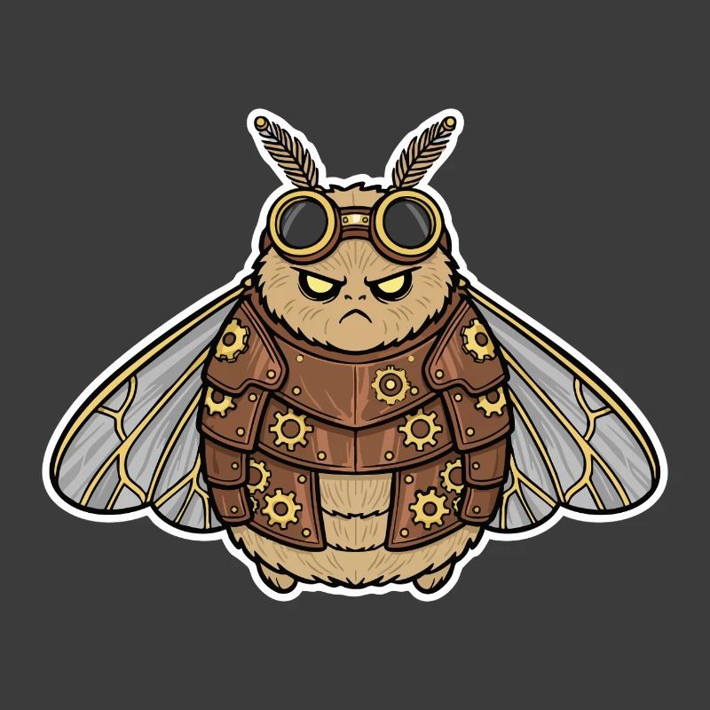 Steampunk Night Moth Armor Bronze Gears