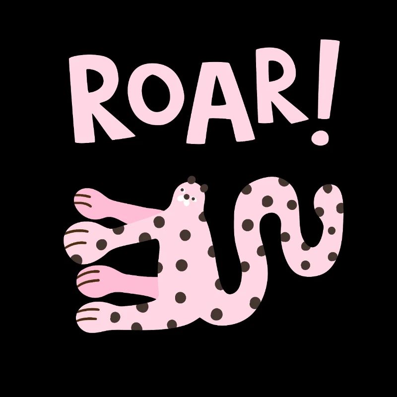 Roar Cute Animal Funny Cartoon Design
