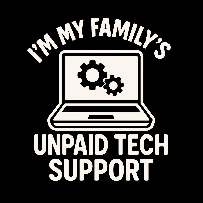 Blague familiale sur le support technique non rémunéré