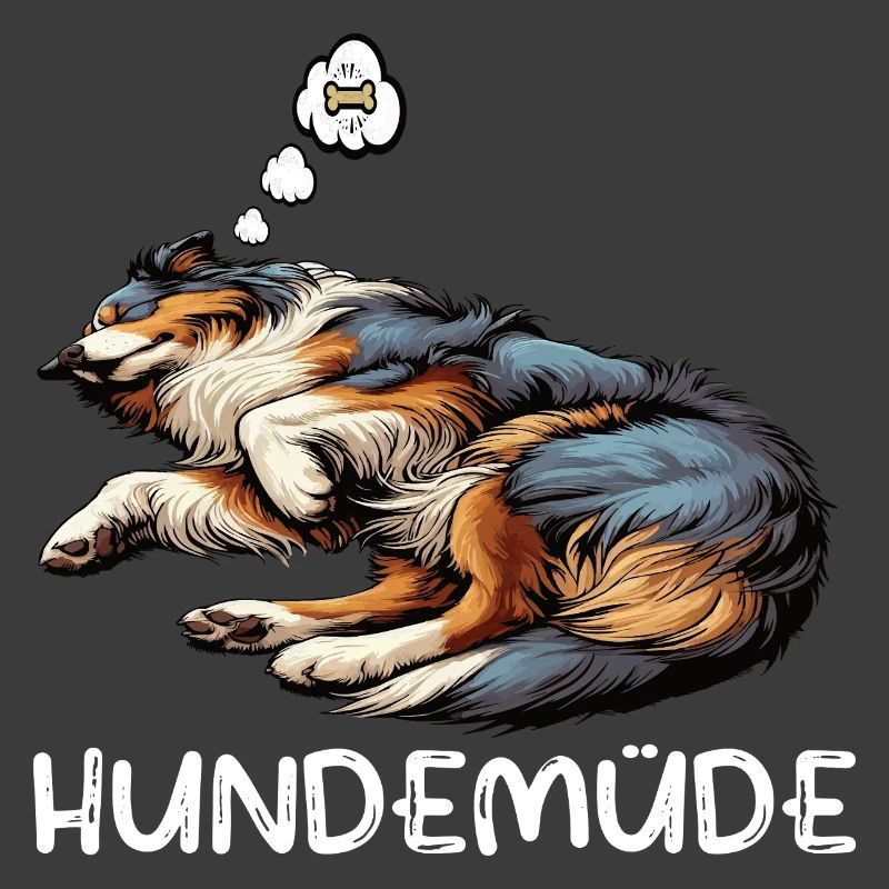 Hundemüde Australian Shepherd Aussie Aussiehalter