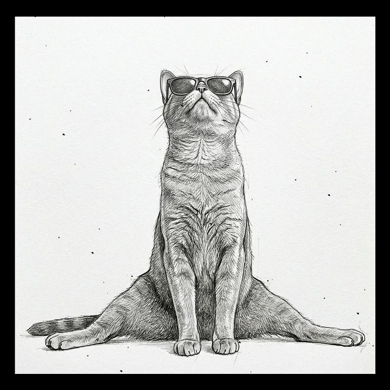 Coole Katze Yoga Spagat