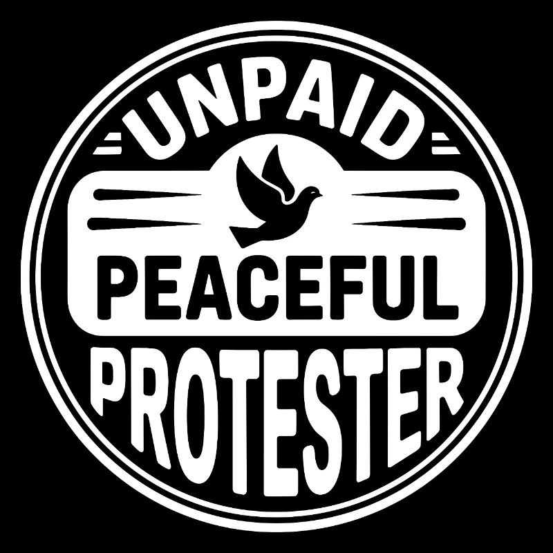 Unpaid Peaceful Protester Activist Saying Demo