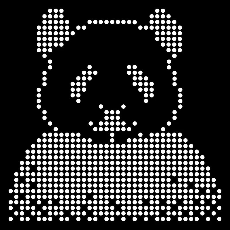 T-shirt Panda Dot Art