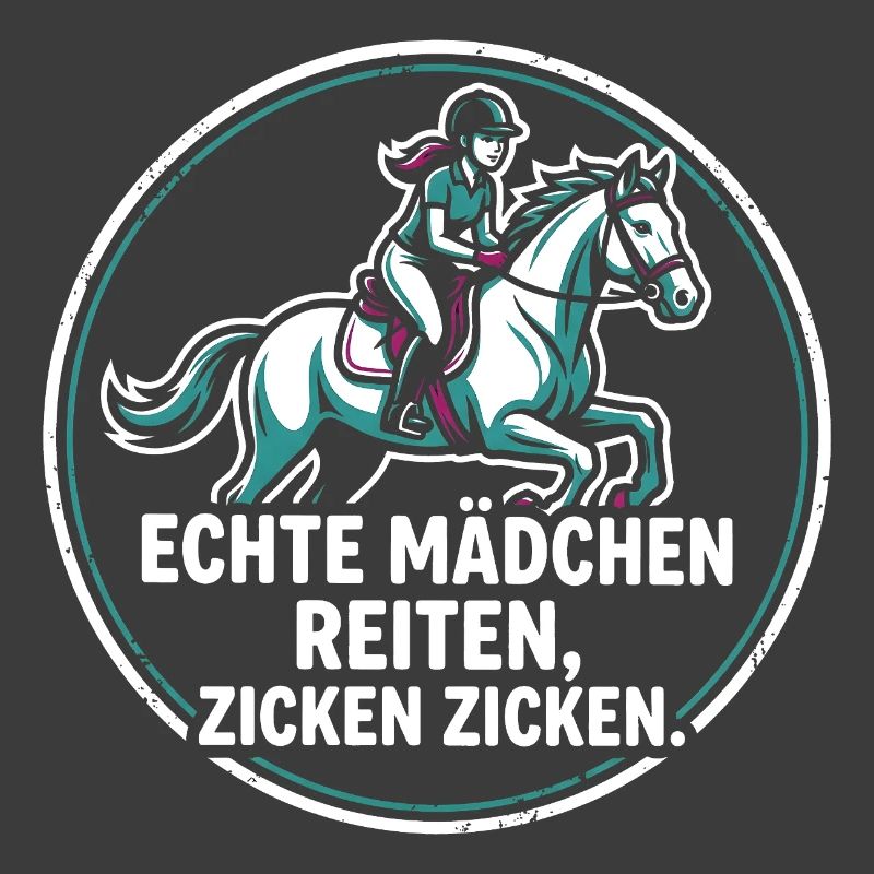 Pferdemädchen Spruch - Echte Mädchen Reiten