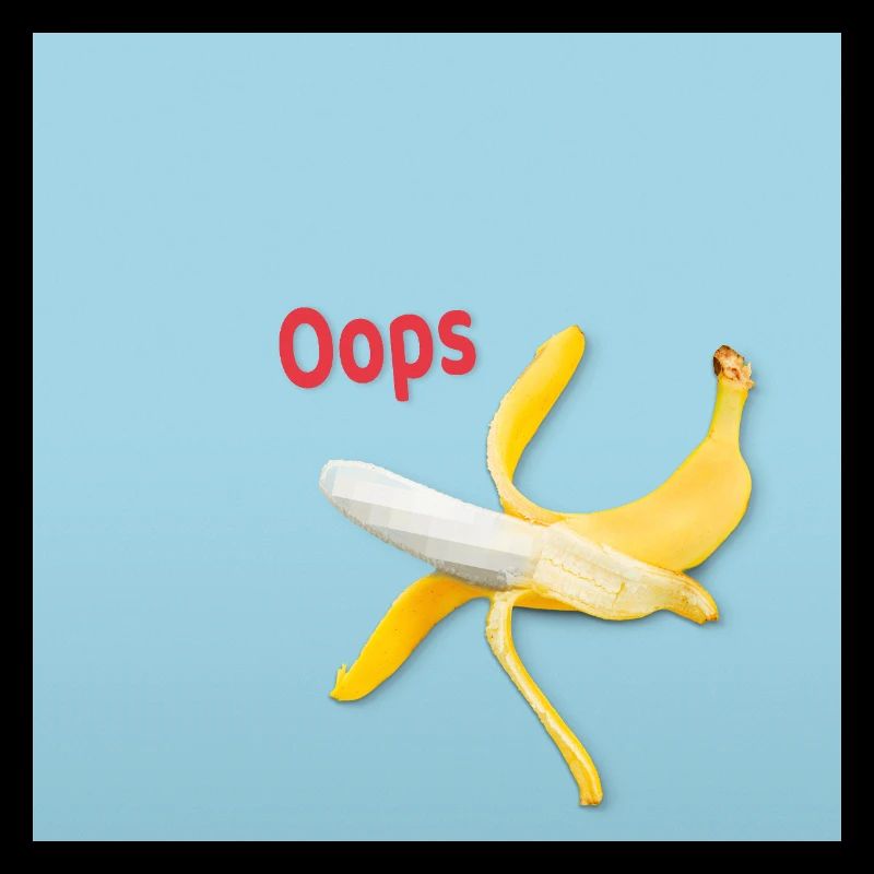 Oops Banana Humor Funny Slide Motif
