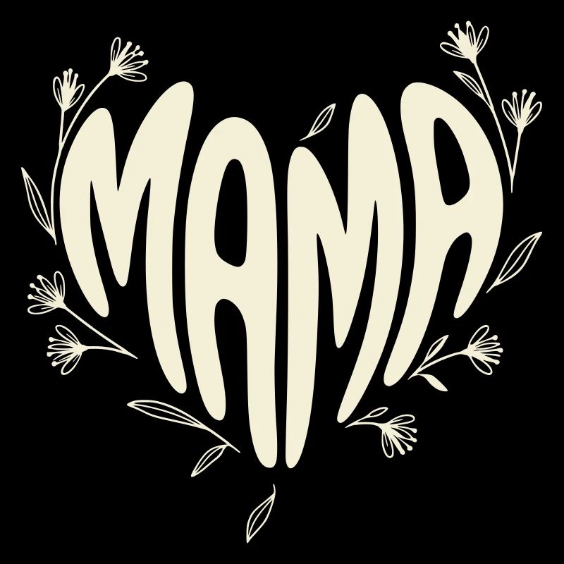 Typographie du cœur de Mama Blossom