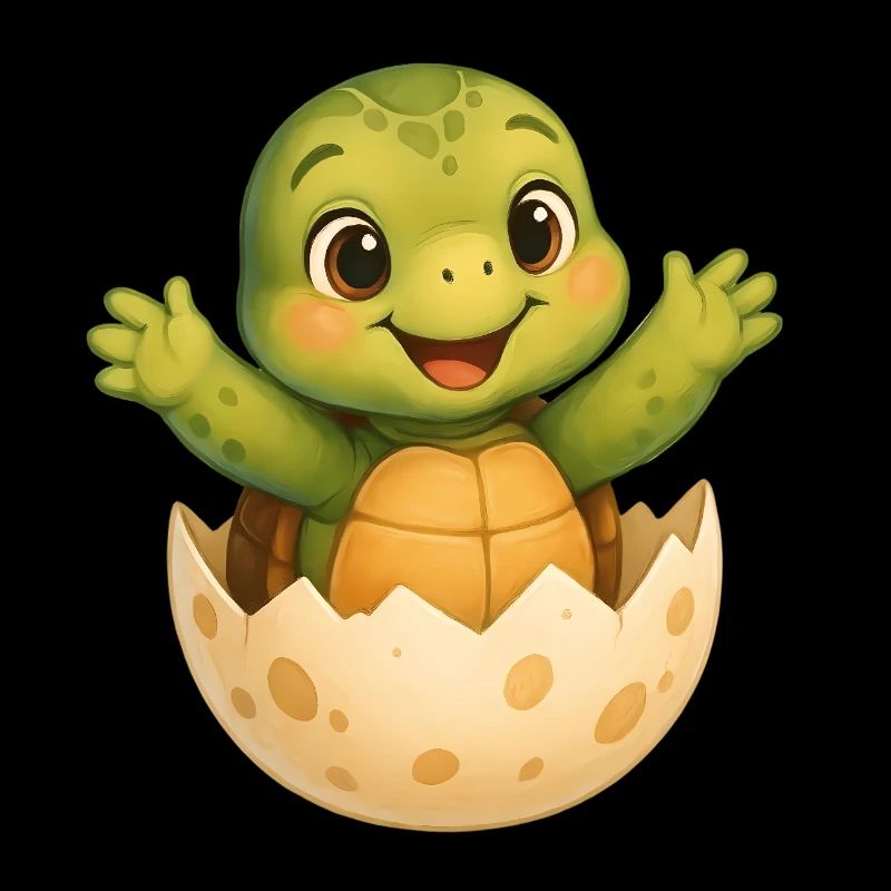 Small turtle hatching