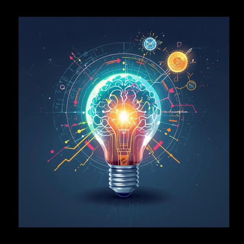 Neon Brain Lamp Innovation