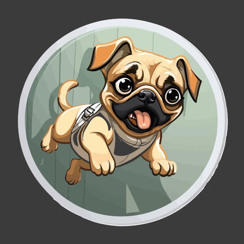 Quiekender Pug Sprinter