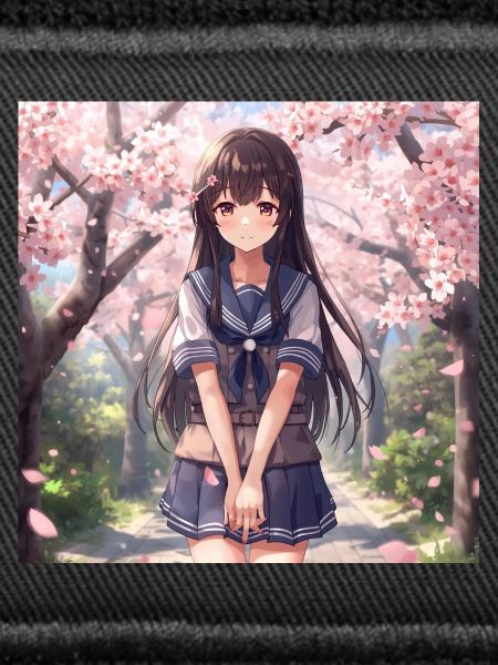 Kirschblüten Schulmädchen