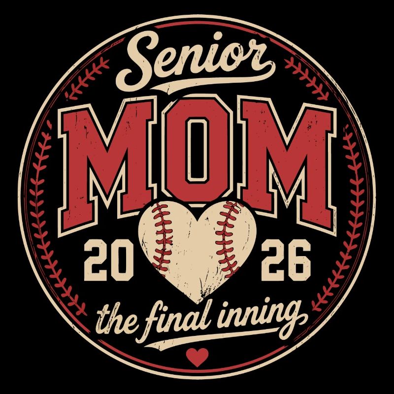 Senior Mom 2026 Baseball Graduation Design
