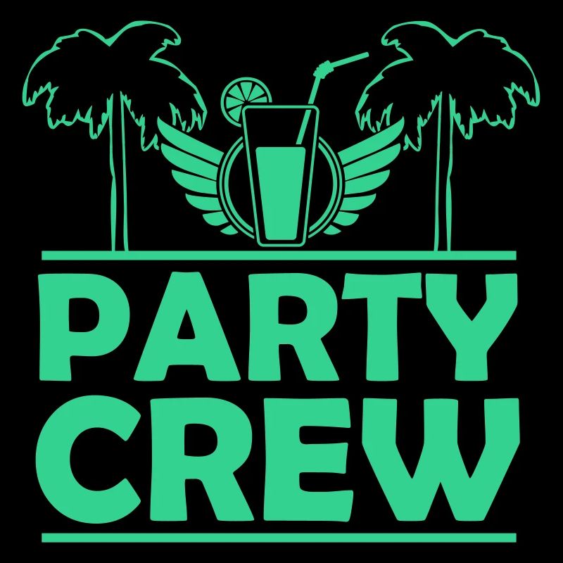 Party Crew Palm Trees Drink Wings
