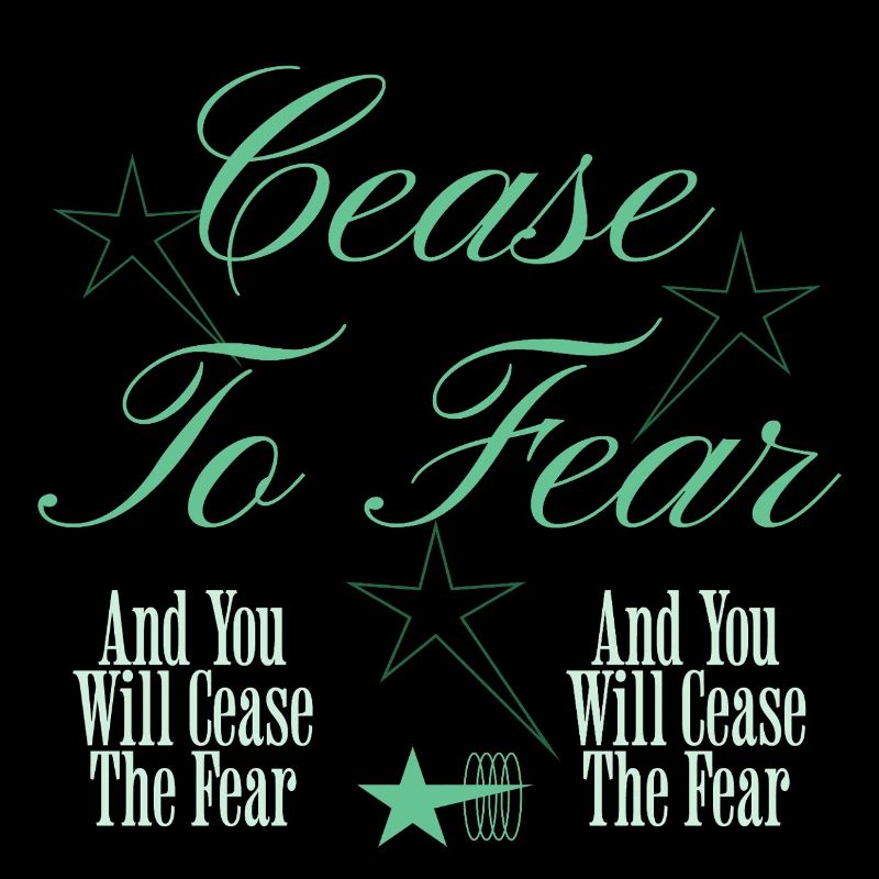 Angst Besiegen Spruch Design