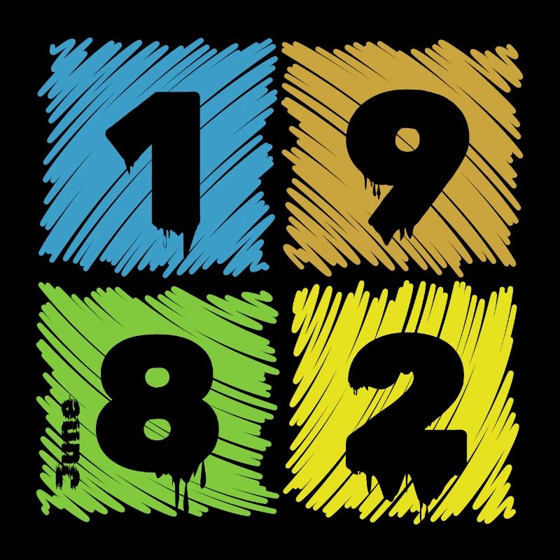 44. Geburtstag Farbige Patches since 06/1982