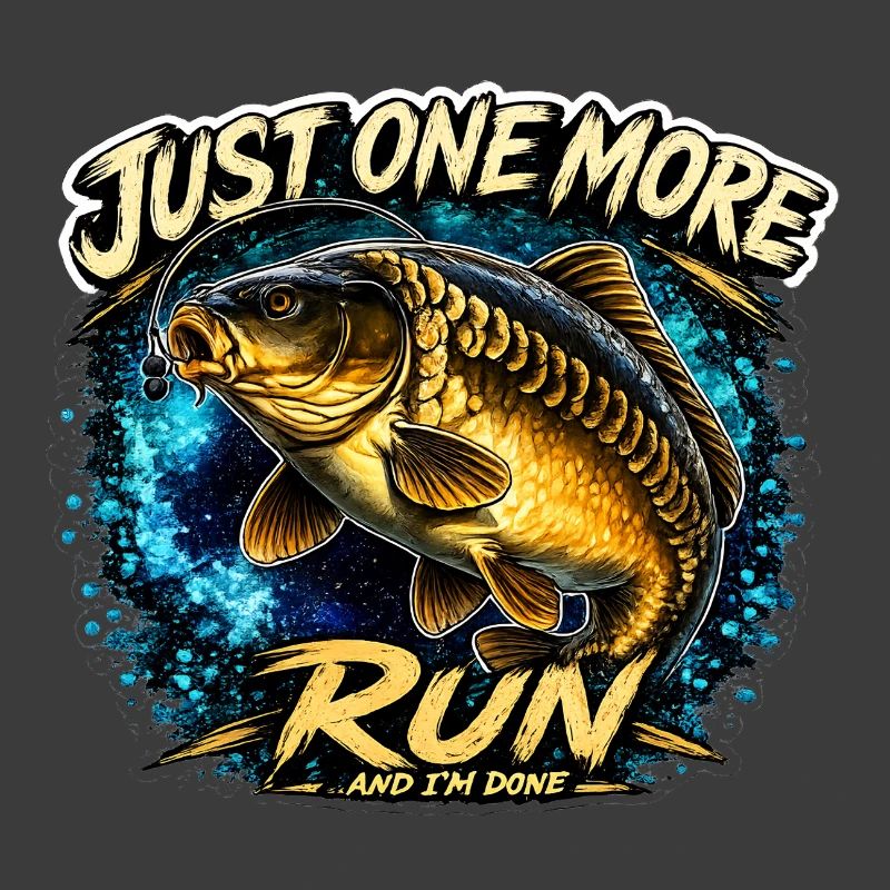 Nur noch eine Runde Karpfenfischerei-Design