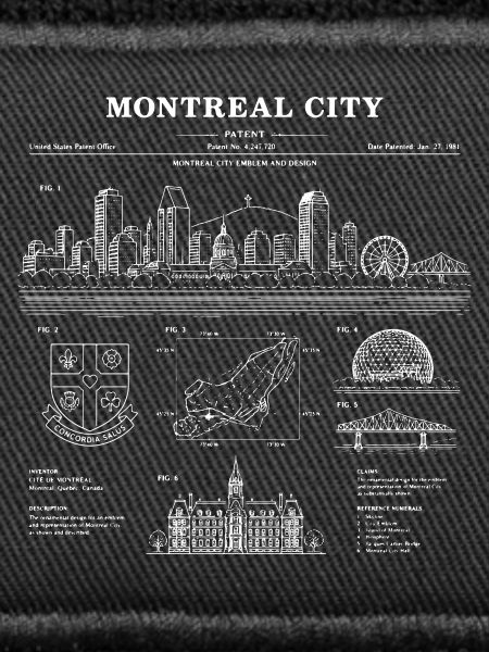 Montreal Skyline Blueprint