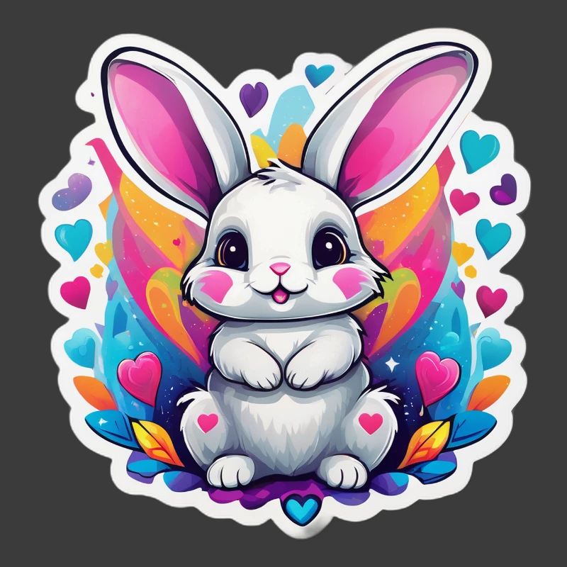 Adorable Rainbow Bunny