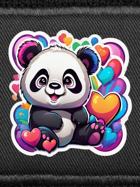 Bunte Pandaherzen