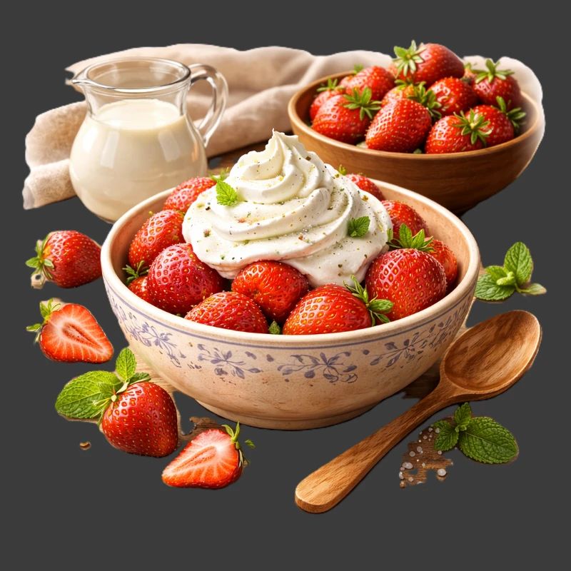 Fraises à la crème