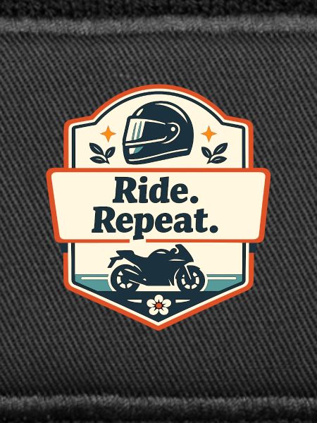 Ride. Repeat. Motorrad-Statement