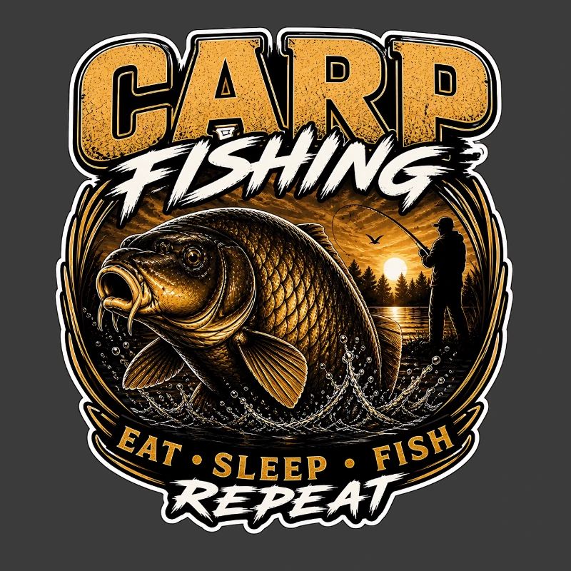 Pêche à la carpe – Manger Dormir Poisson Répéter le design