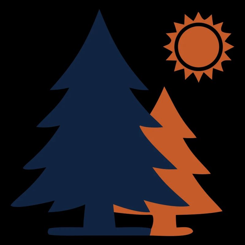 Sapins Forêt Soleil Minimalisme