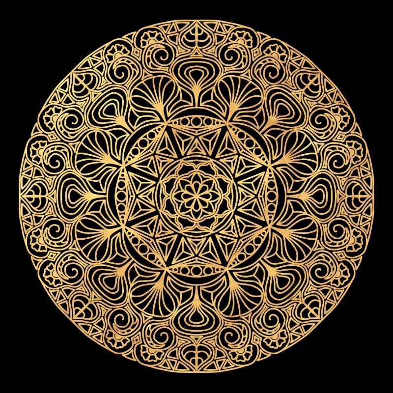 Jugendstil  Mandala - gold