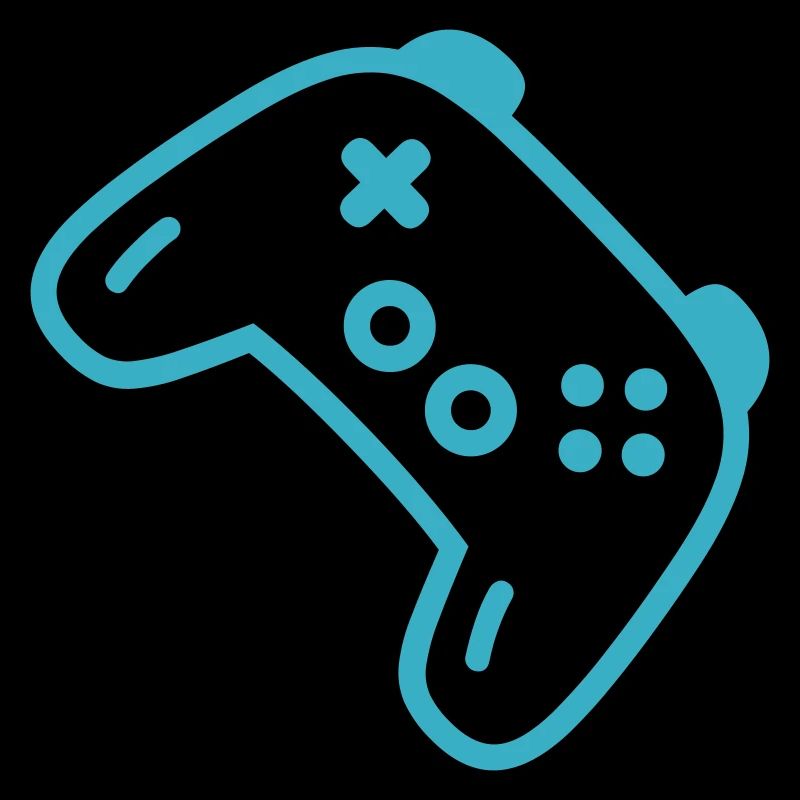Silhouette de manette turquoise