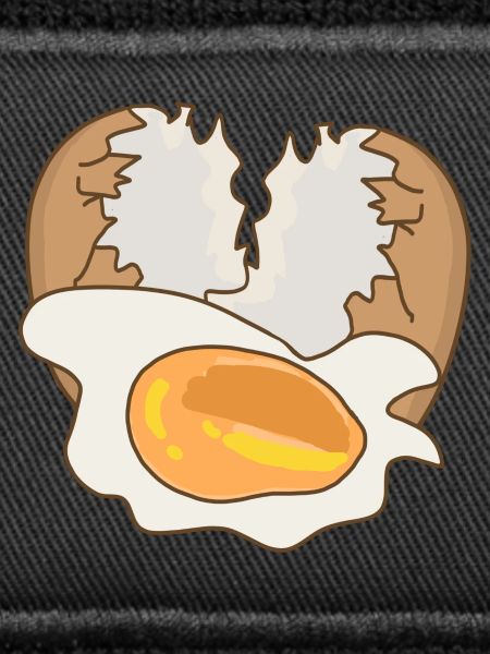 Mirror with eggshell