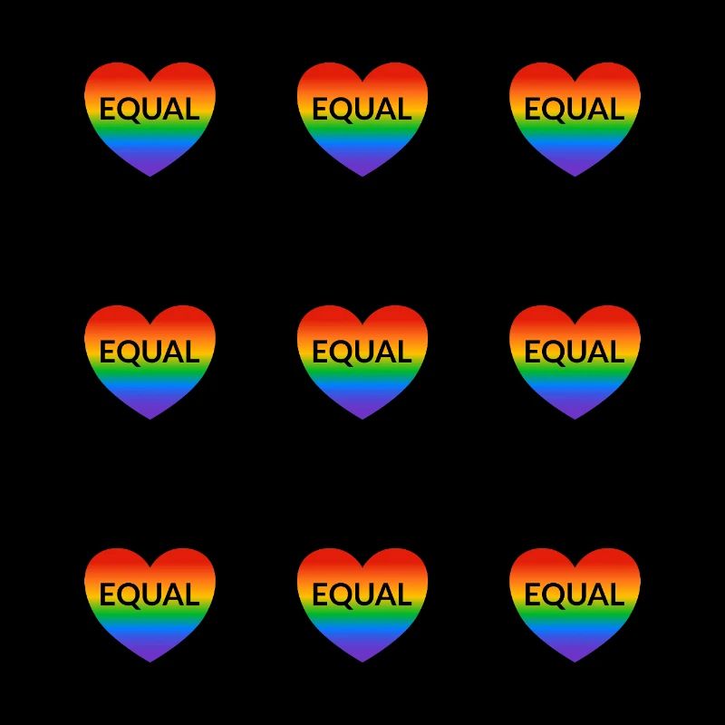 Fierté LGBT Rainbow Equal Heart