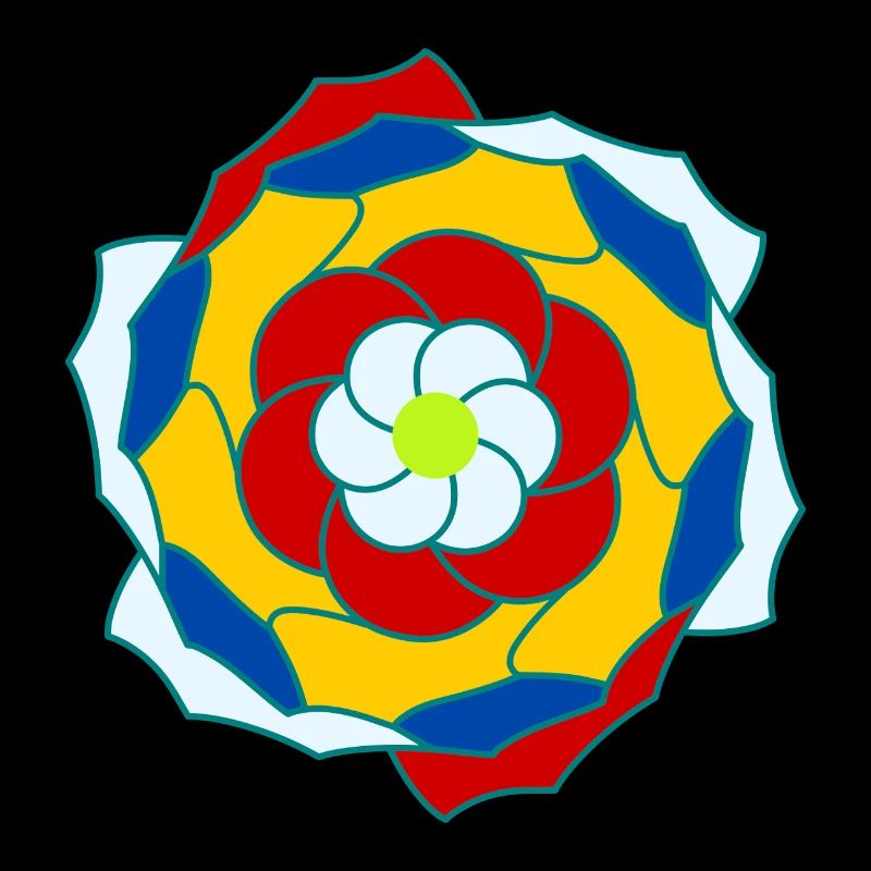 Mandala floral circulaire coloré